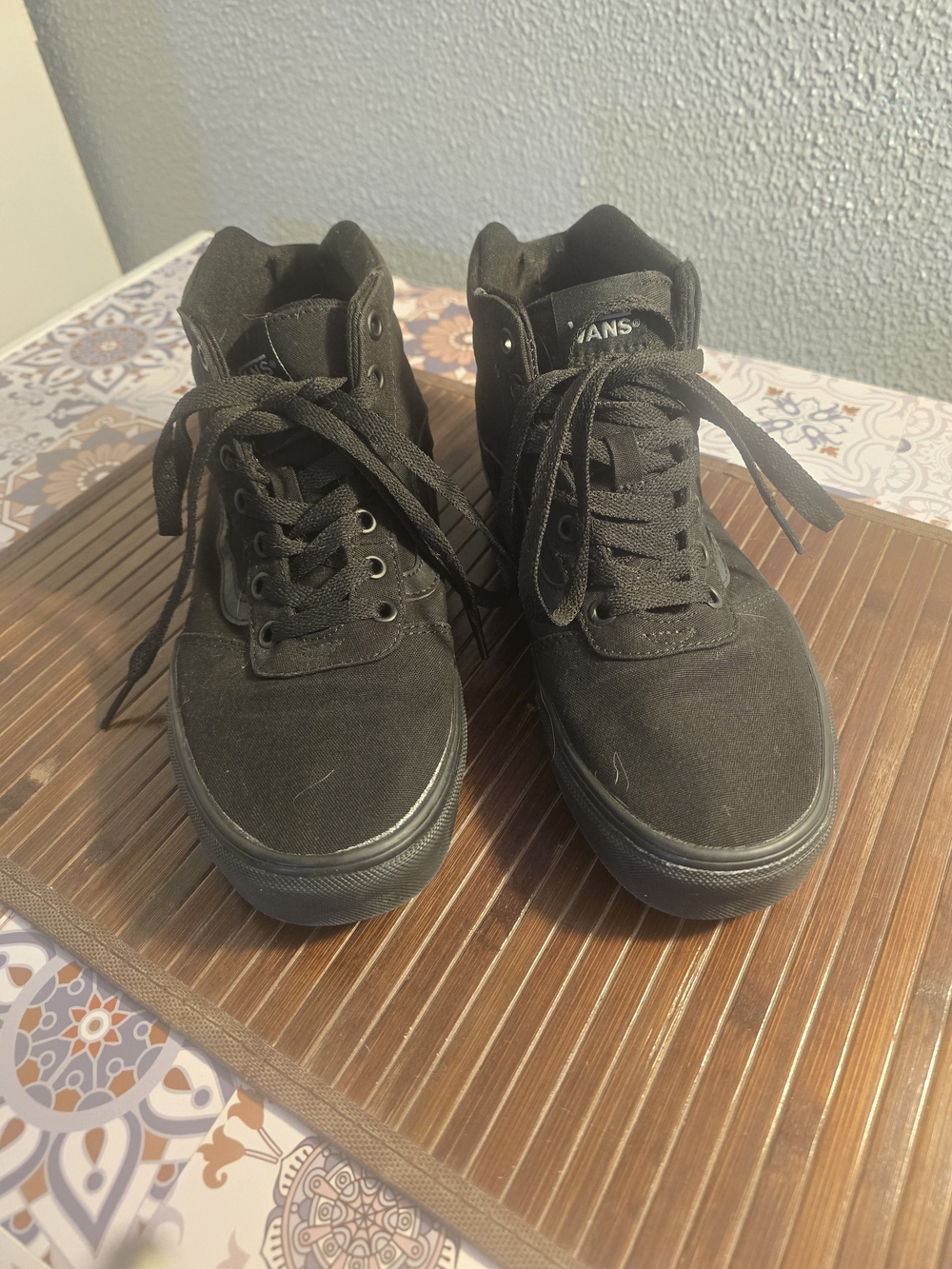 Womens Vans Classic Black Canvas Sneakers